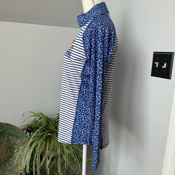 Ralph Lauren RLX UV Protection Wicking Mini Island Daisy PGA Golf 1/4 Zip Medium - Picture 3 of 8